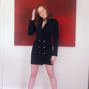 Double Breasted Blazer Dress